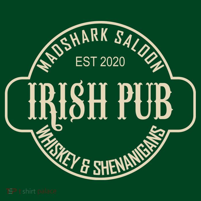 Madshark Saloon Irish Pub Whiskey & Shenanigans T-Shirt