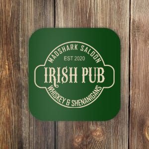 Madshark Saloon Irish Pub Whiskey & Shenanigans Coaster