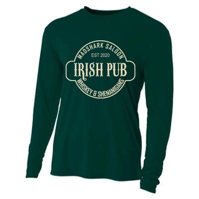 Madshark Saloon Irish Pub Whiskey & Shenanigans Cooling Performance Long Sleeve Crew