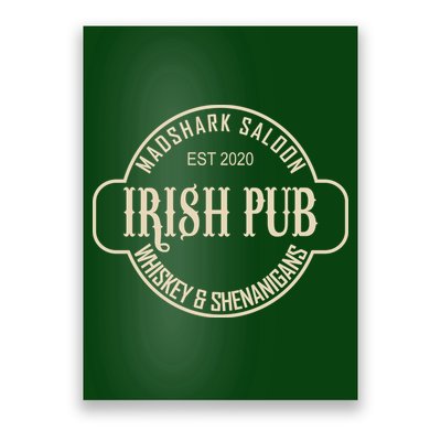 Madshark Saloon Irish Pub Whiskey & Shenanigans Poster