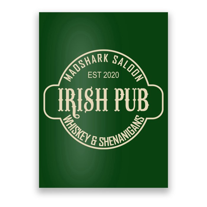Madshark Saloon Irish Pub Whiskey & Shenanigans Poster