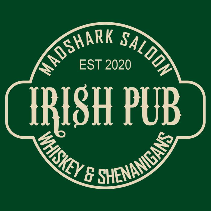 Madshark Saloon Irish Pub Whiskey & Shenanigans Poster