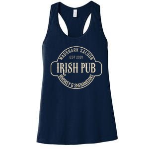 Madshark Saloon Irish Pub Whiskey & Shenanigans Women's Racerback Tank