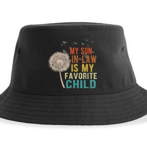 My Son In Law Is My Favorite Child Funny Dandelion Gifts Sustainable Bucket Hat