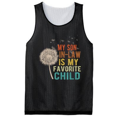 My Son In Law Is My Favorite Child Funny Dandelion Gifts Mesh Reversible Basketball Jersey Tank