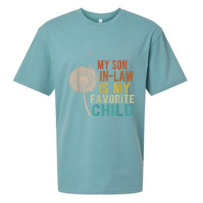 My Son In Law Is My Favorite Child Funny Dandelion Gifts Sueded Cloud Jersey T-Shirt