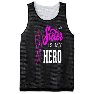 My Sister Is My Hero Breast Cancer Awareness Month Mesh Reversible Basketball Jersey Tank