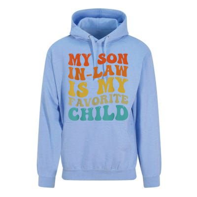 My Son In Law Is My Favorite Child Funny Family Humor Groovy Unisex Surf Hoodie