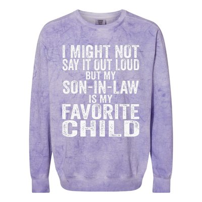 My Son In Law Is My Favorite Child Funny Family Humor Retro Colorblast Crewneck Sweatshirt