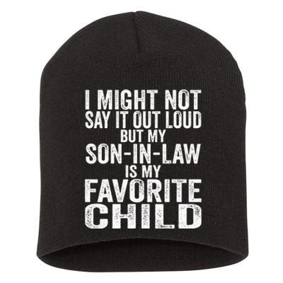 My Son In Law Is My Favorite Child Funny Family Humor Retro Short Acrylic Beanie