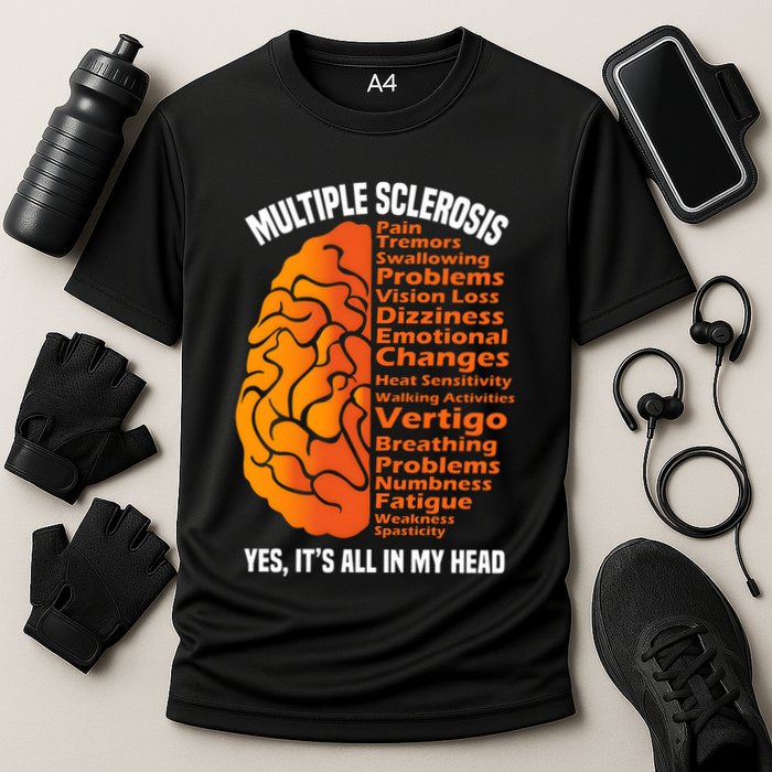 Multiple Sclerosis ItS All In My Head Cooling Performance Crew T-Shirt