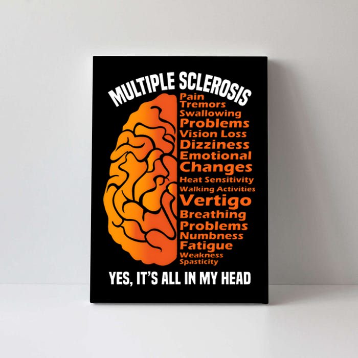 Multiple Sclerosis ItS All In My Head Canvas