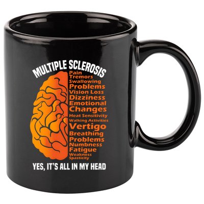 Multiple Sclerosis ItS All In My Head 11oz C Handle Ceramic Mug