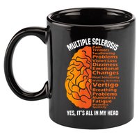 Multiple Sclerosis ItS All In My Head 11oz C Handle Ceramic Mug