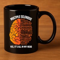 Multiple Sclerosis ItS All In My Head 11oz C Handle Ceramic Mug