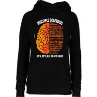Multiple Sclerosis ItS All In My Head Womens Funnel Neck Pullover Hood