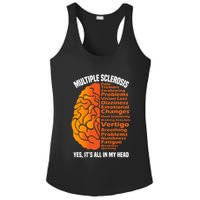 Multiple Sclerosis ItS All In My Head Ladies PosiCharge Competitor Racerback Tank
