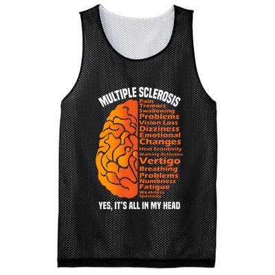 Multiple Sclerosis ItS All In My Head Mesh Reversible Basketball Jersey Tank