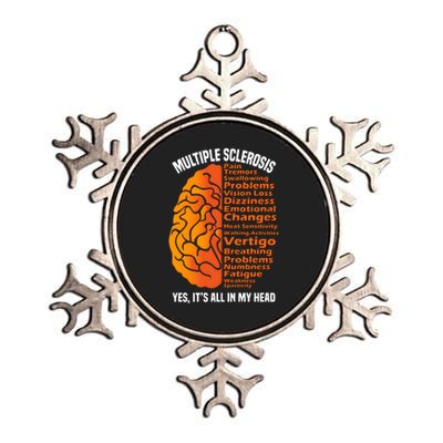 Multiple Sclerosis ItS All In My Head Metallic Star Ornament