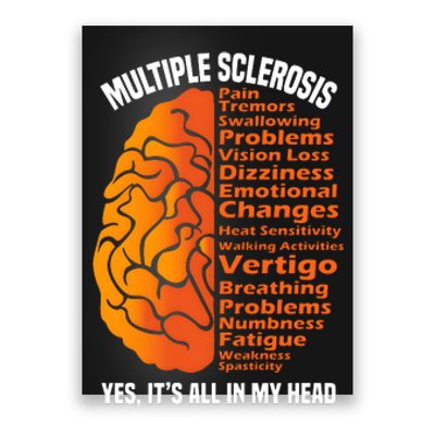 Multiple Sclerosis ItS All In My Head Poster