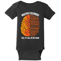 Multiple Sclerosis ItS All In My Head Baby Bodysuit