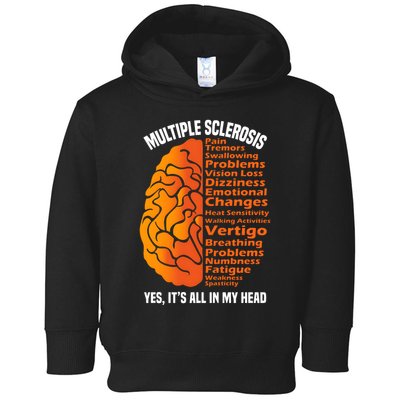 Multiple Sclerosis ItS All In My Head Toddler Hoodie
