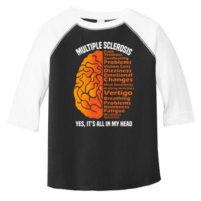 Multiple Sclerosis ItS All In My Head Toddler Fine Jersey T-Shirt