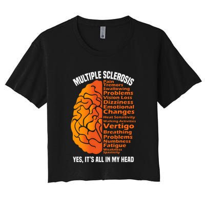 Multiple Sclerosis ItS All In My Head Crop Top