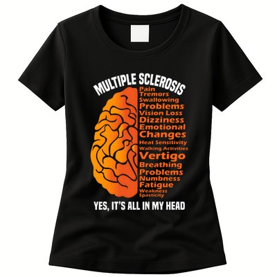 Multiple Sclerosis ItS All In My Head Womens T-Shirt