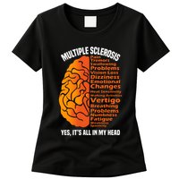 Multiple Sclerosis ItS All In My Head Womens T-Shirt