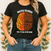 Multiple Sclerosis ItS All In My Head Womens T-Shirt