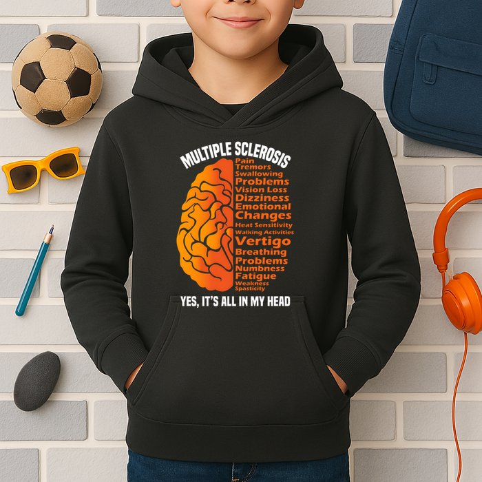 Multiple Sclerosis ItS All In My Head Kids Hoodie