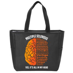 Multiple Sclerosis ItS All In My Head Zip Tote Bag