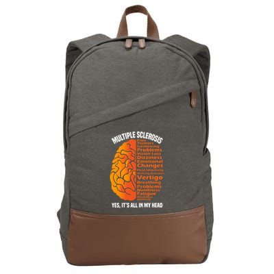 Multiple Sclerosis ItS All In My Head Cotton Canvas Backpack