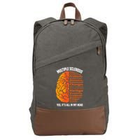 Multiple Sclerosis ItS All In My Head Cotton Canvas Backpack