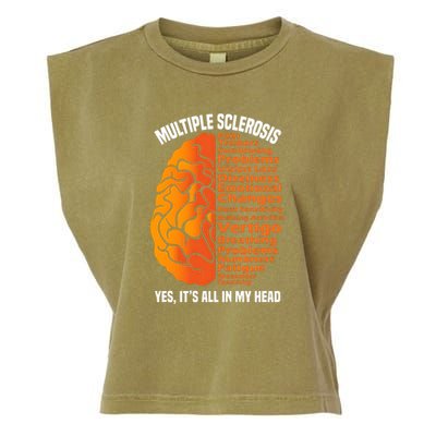 Multiple Sclerosis ItS All In My Head Garment-Dyed Women's Muscle Tee
