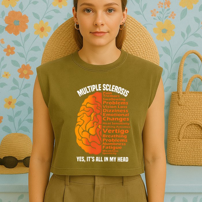Multiple Sclerosis ItS All In My Head Garment-Dyed Women's Muscle Tee