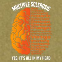 Multiple Sclerosis ItS All In My Head Garment-Dyed Women's Muscle Tee
