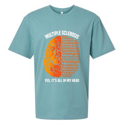 Multiple Sclerosis ItS All In My Head Sueded Cloud Jersey T-Shirt