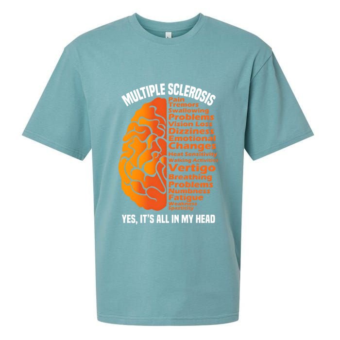 Multiple Sclerosis ItS All In My Head Sueded Cloud Jersey T-Shirt