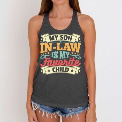 My Son In Law Is My Favorite Child Women's Knotted Racerback Tank