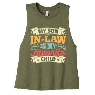 My Son In Law Is My Favorite Child Women's Racerback Cropped Tank