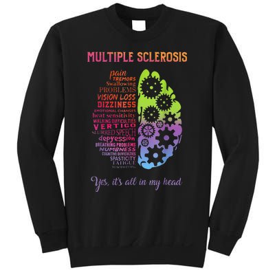 Multiple Sclerosis It's All In My Head Disease Fighter Sweatshirt