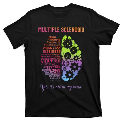 Multiple Sclerosis It's All In My Head Disease Fighter T-Shirt