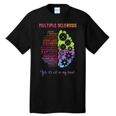 Multiple Sclerosis It's All In My Head Disease Fighter Tall T-Shirt