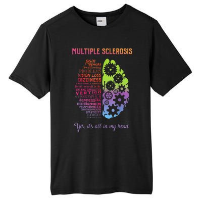 Multiple Sclerosis It's All In My Head Disease Fighter Tall Fusion ChromaSoft Performance T-Shirt