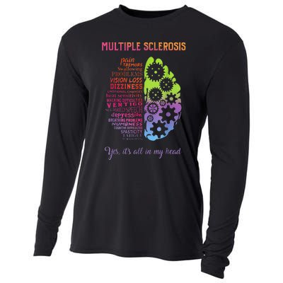 Multiple Sclerosis It's All In My Head Disease Fighter Cooling Performance Long Sleeve Crew