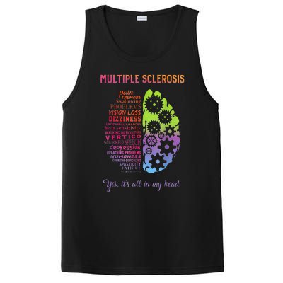 Multiple Sclerosis It's All In My Head Disease Fighter PosiCharge Competitor Tank