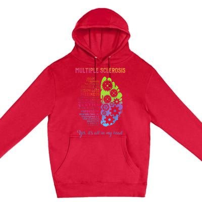 Multiple Sclerosis It's All In My Head Disease Fighter Premium Pullover Hoodie