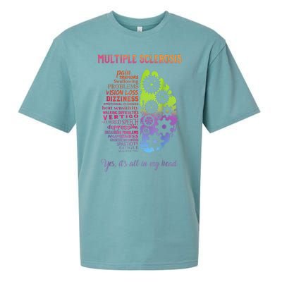 Multiple Sclerosis It's All In My Head Disease Fighter Sueded Cloud Jersey T-Shirt